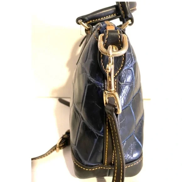 Dooney bourke Elegant navy blue black leather crossbody Handbag - Picture 4 of 8